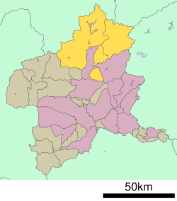 Lokasi Tone di Prefektur Gunma