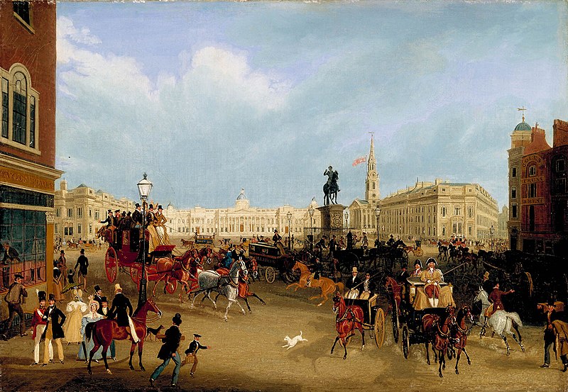 File:Trafalgar Square by James Pollard.jpg