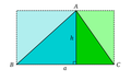 Un triangle vu comme un demi-rectangle.