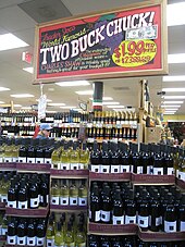 "Two Buck Chuck" for sale at Trader Joe's Two Buck Chuck for sale.jpg