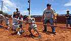 US Navy 110611-N-YU572-018 Hull Maintenance Technician 2nd Class Rob Leedham motivates cub scouts during a tug-of-war.jpg