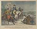 L Currier and Ives (-1907) Washington, Crossing the Delaware–On the Evening of Dec. 25th 1776, previous to the Battle of Trenton. 1876 Hand-colored lithograph