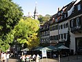 Gemütlich: Der Marktplatz von Weinheim.