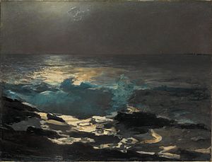 Уинслоу Гомер - Moonlight, Wood Island Light.jpg