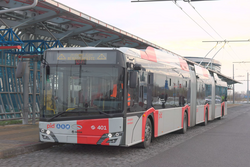 Trolejbus Škoda-Solaris 24m v Praze – Letňanech
