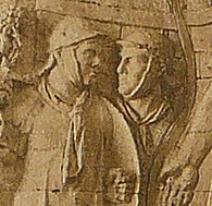 Focalia on a panel from Trajan's Column 018 Conrad Cichorius, Die Reliefs der Traianssaule, Tafel XVIII (cropped).jpg