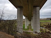 Blick in Richtung Nordosten unter der Taubertalbrücke, 2018