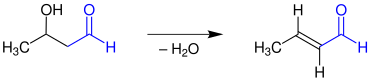 Kondensation von 3-Hydroxybutanal zum Crotonaldehyd