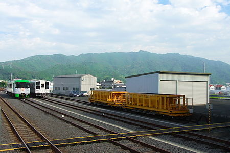 A view of the depot to the north of the station with its many sidings.