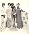 Contemporary Applied Art Department – Fashion designer Aleksandar Joksimović with models wearing the dresses from the Simonida collection, Belgrade 1967