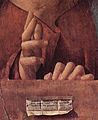Detalle de Salvator Mundi de Antonello da Messina, 1465