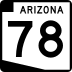 Arizona State Route 78 and New Mexico State Road 78 marker