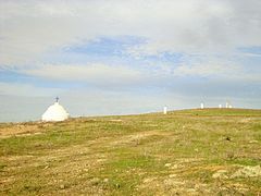 Vista de parte del camino de las cruces.