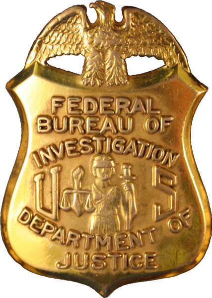 Dosiero:Badge of a Federal Bureau of Investigation special agent.png