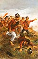 This one isn't a contemporary painting and doesn't seem to depict any specific battle, but it could be useful to illustrate