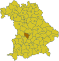 Lage des Landkreises Neuburg-Schrobenhausen in Bayern