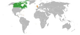 Mappa che indica l'ubicazione di Canada e Regno Unito