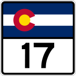 Straßenschild der Colorado State Highway 17