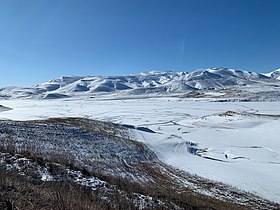 Spandaryan Reservoir in Winter