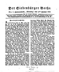 Titelblatt vom 3. Jänner 1835