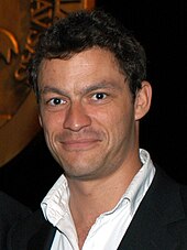 Dominic West (pictured here in 2004) starred throughout the series as Jimmy McNulty. Dominic West, May 2004 (8) (cropped).jpg