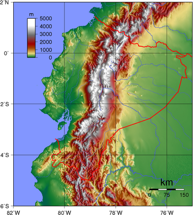Ecuador Topography.