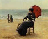 Assise au bord de mer