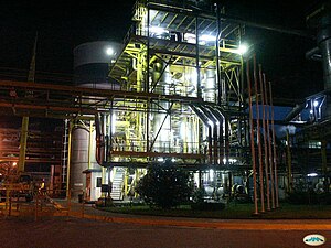 Concentradores da fábrica da Empresa Nacional de Celulosas de España en Pontevedra