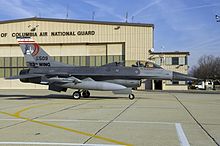 A F-16D Fighting Falcon of the District of Columbia Air National Guard F-16D DC ANG Andrews AFB 2008.JPG