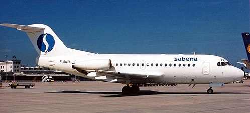 Sabena Fokker F28 Fellowship F-BUTI, Stuttgart 1995