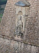 Palazzo Albornoz, détail de la statue de Sixte IV (1472 ?) placée sur le côté sud du contrefort.