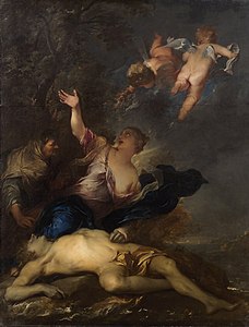 Héro pleure la mort de Léandre, Kunsthistorisches Museum à Vienne.