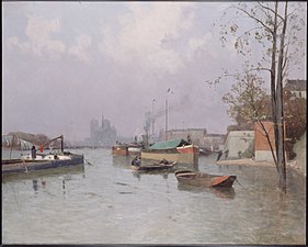 Crue de la Seine, aux abords du canal Saint-Martin, en novembre 1896 (1896), Paris, musée Carnavalet.