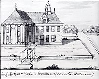 Harsta State getekend door Jacobus Stellingwerff in 1722