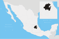 State of Hidalgo within Mexico