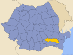 Повіт Яломіца на мапі Румунії