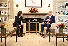 Speaker McCarthy meets with President of Taiwan Tsai Ing-wen, April 5, 2023. Kevin McCarthy met with Tsai Ing-wen at the Reagan Library.jpg