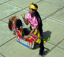 A female dancer performing Kuda Lumping in Cemoro Village, Temanggung Kuda Lumping in Cemoro.jpg