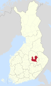 Kuopio Finlandiako mapan