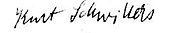 signature de Kurt Schwitters