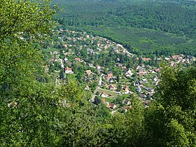 Vue sur La Vancelle depuis le crête du village.