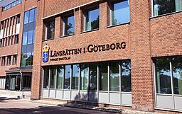 Fasad och ingång till Länsrätten i Göteborg