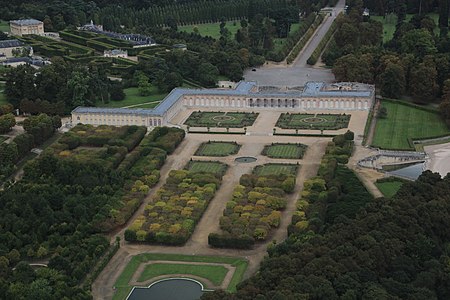 Le Grand Trianon at Versailles (aerial photography)