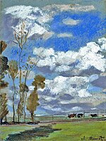 "Les Trois Vaches à la pâture" (c. 1868) pastel de Claude Monet (W P47)