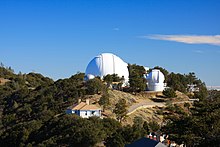 Lick Observatory, atop Mount Hamilton in the Diablo Range. Lick Observatory Shane Telescope.jpg