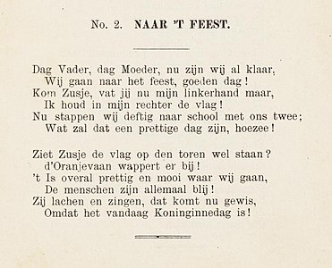 Lietblêd mei berneferske fan Bruinings hân oer de jierdei fan keninginne Wilhelmina yn 1898.