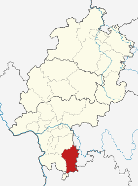 Localisation de Arrondissement de l'Odenwald