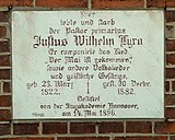 Gedenktafel am Pfarrhaus in Gehrden