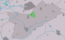 Lokaasje Olterterp yn de gemeente Opsterlân