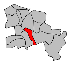 Kanton na mapě arrondissementu Créteil
